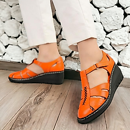 DY-759 % 100 Hakiki Deri Kadın Sandalet