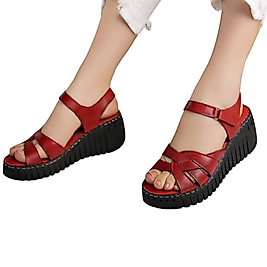 DY-3033 % 100 Hakiki Deri Kadın Sandalet