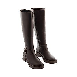 DY-3090 %100 Hakiki Deri Tokalı Uzun Kadın Çizme